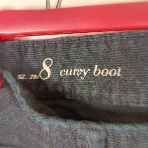 Ann Taylor Loft Womens Curvy Bootcut Corduroy Pants Size 8 Black 34x31 - Picture 4 of 9